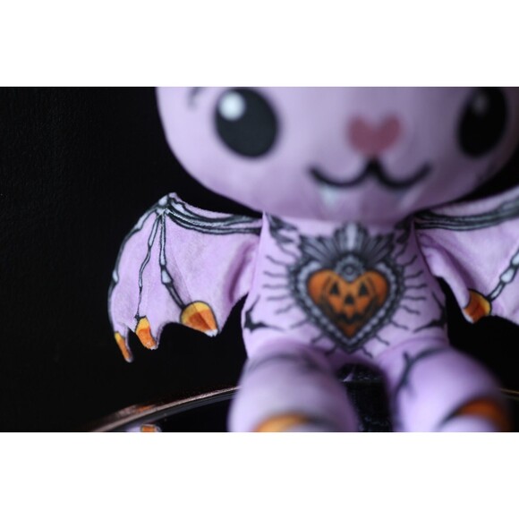 The Tattoo Zoo Frankie the Modeling Bat Plush Goth Emo Scene Stuffed Animal - Picture 5 of 14